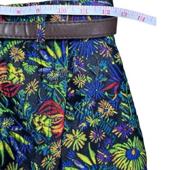 Retro Embroidered High Waist Split Short Streetwear A-line women Mini Skirt S - Picture 4 of 6